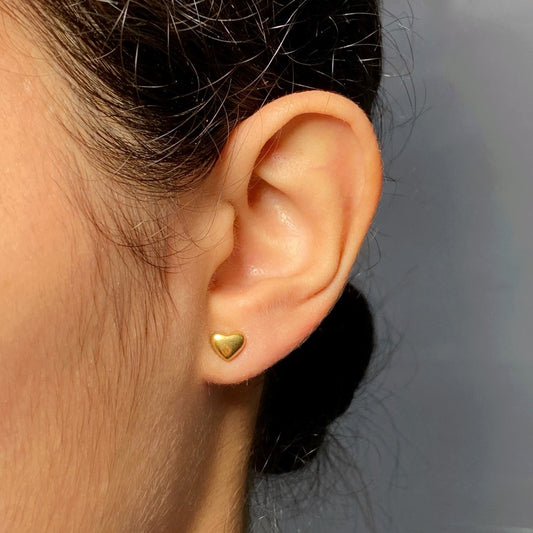 aretes dormilona corazon