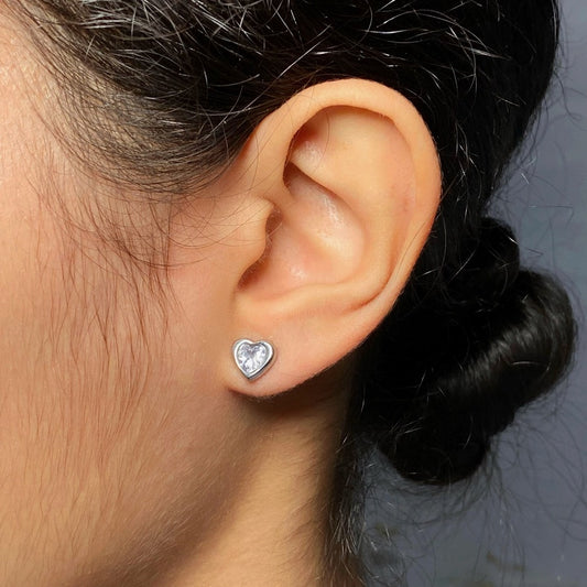 arete dormilona corazon zirconia