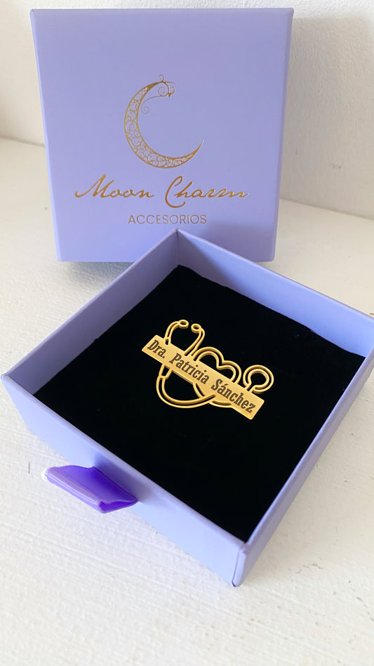 Broche médico personalizado
