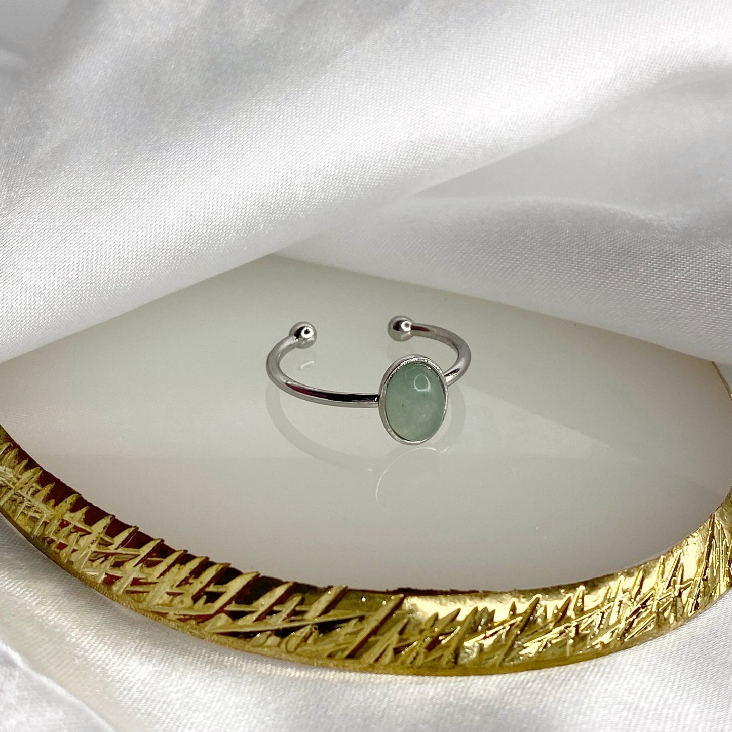 Anillo de aventurina