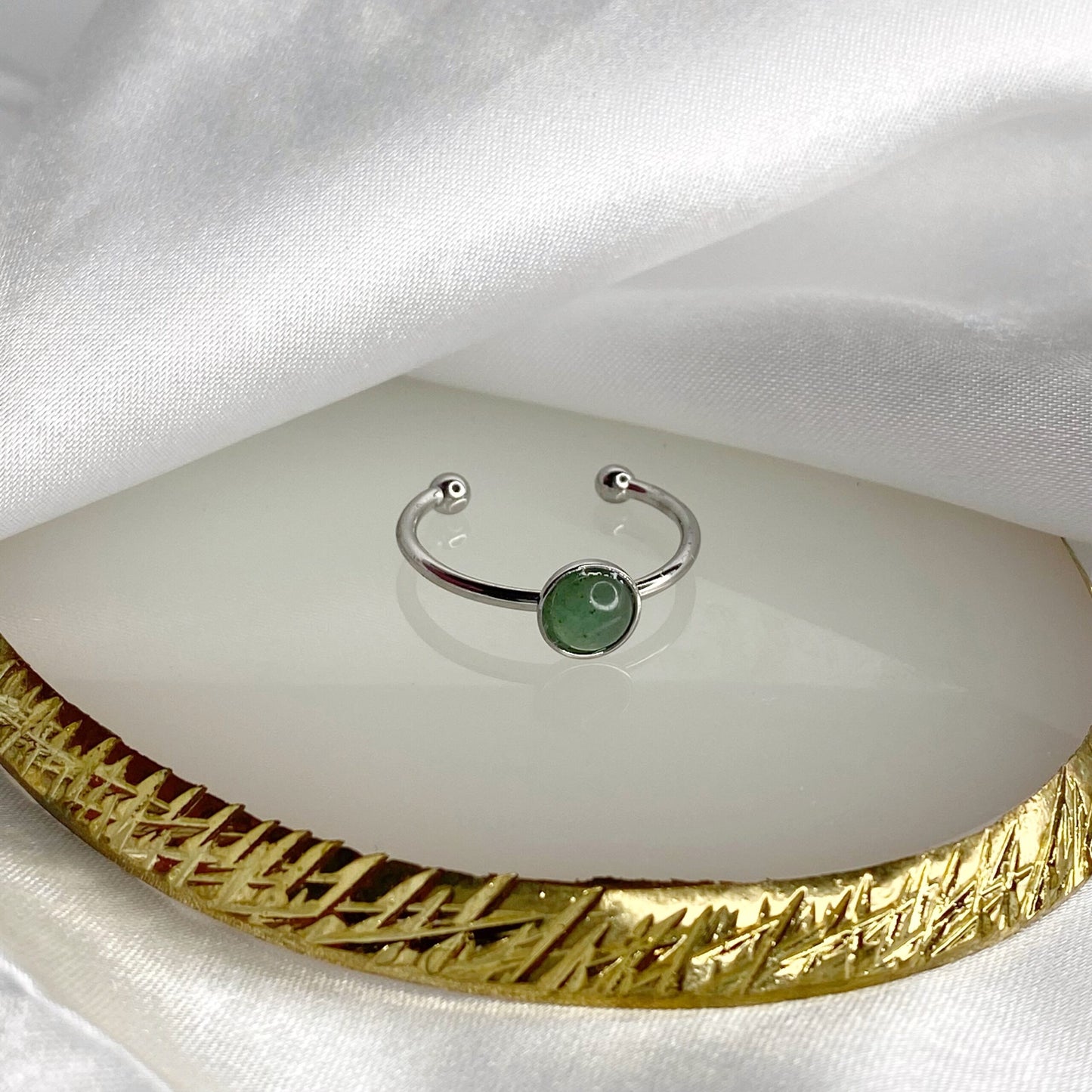 Anillo de aventurina