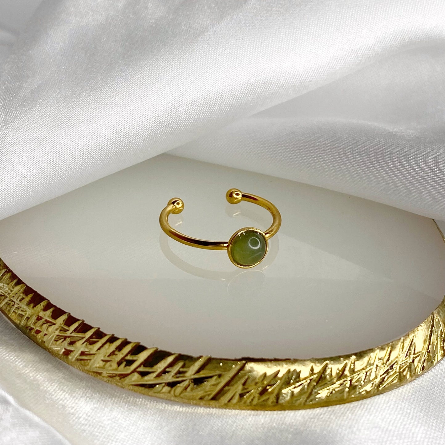 Anillo de aventurina