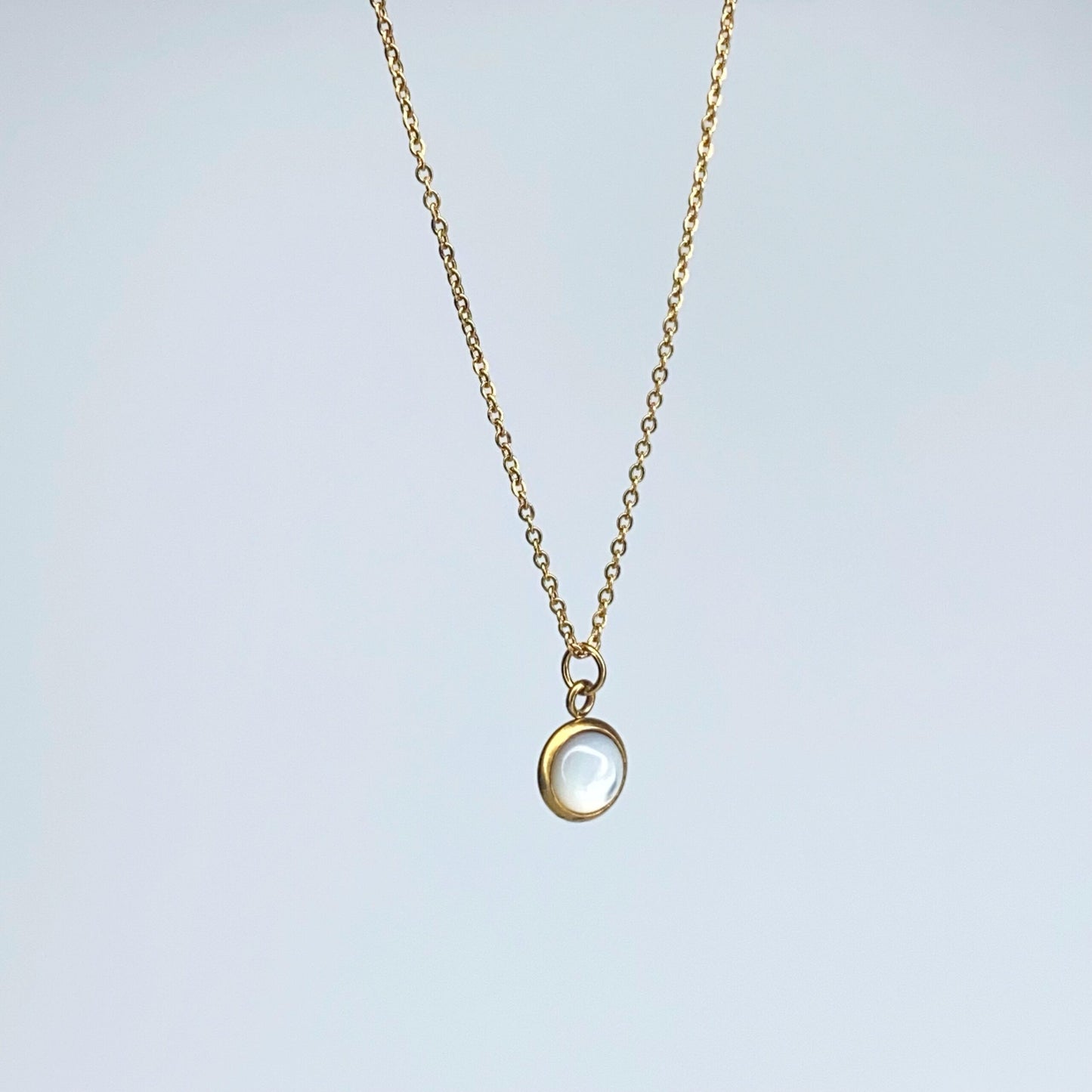 Cadena con nácar