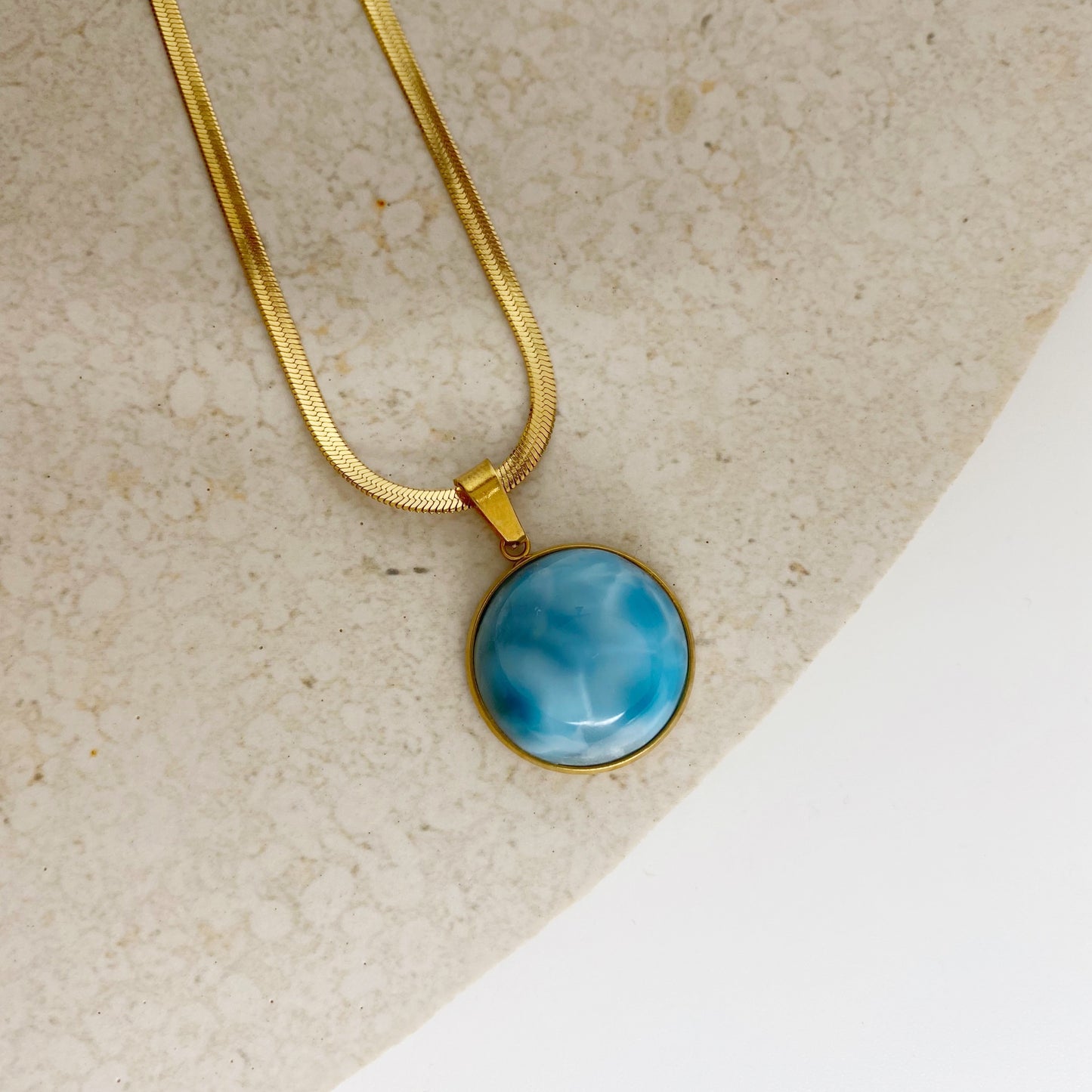 Cadena con larimar