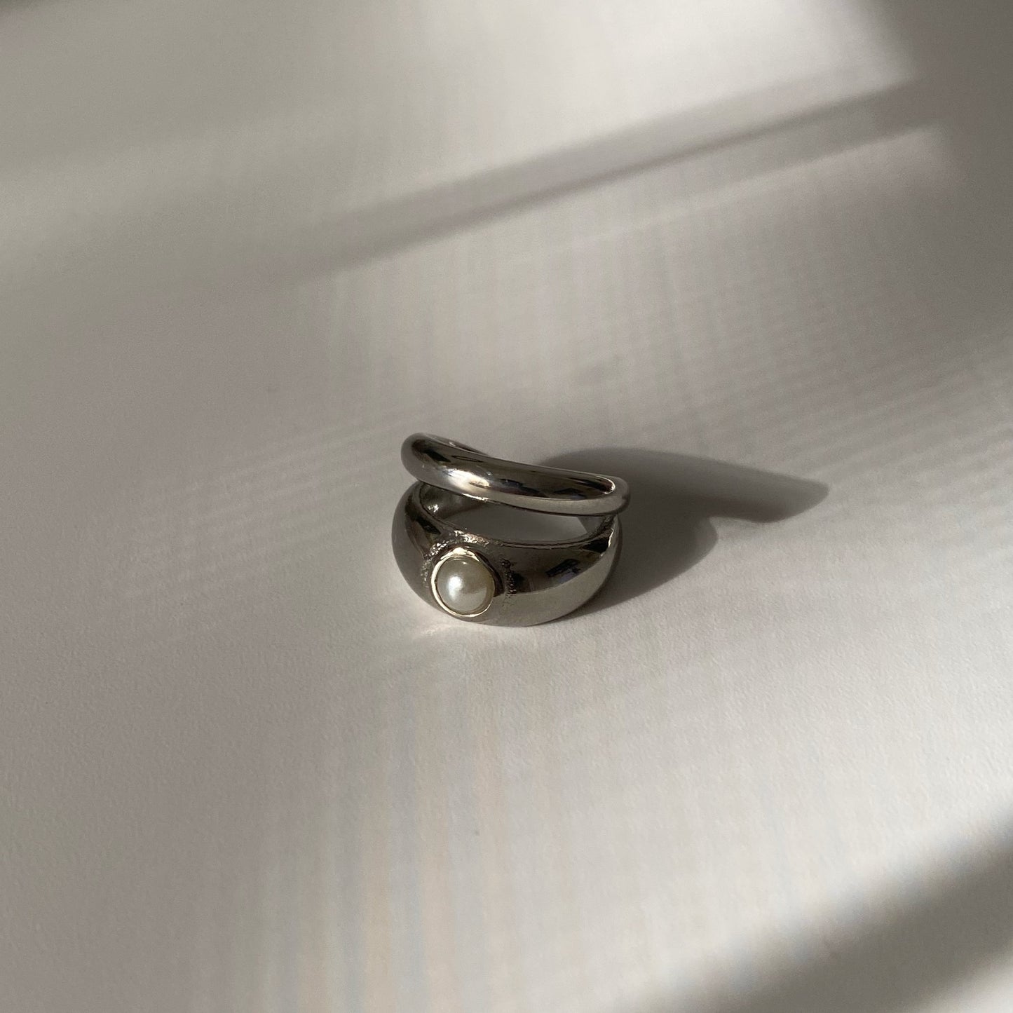 Earcuff doble con perla