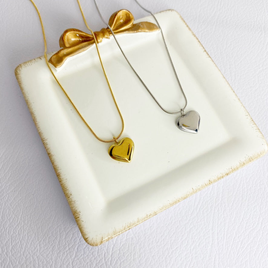 Cadena corazon bold acero inoxidable a prueba de agua