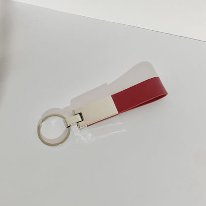 Llavero de piel y acero personalizado