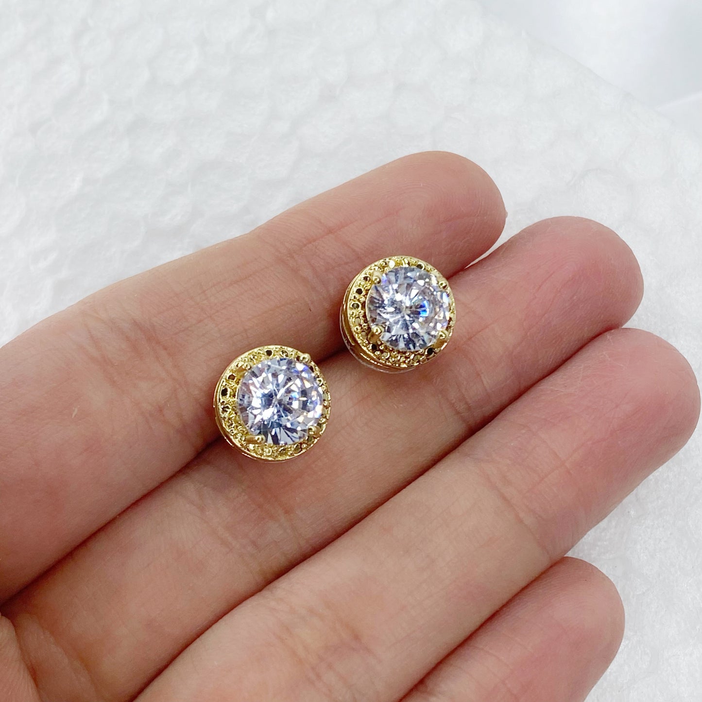 Aretes de circulo de zirconia