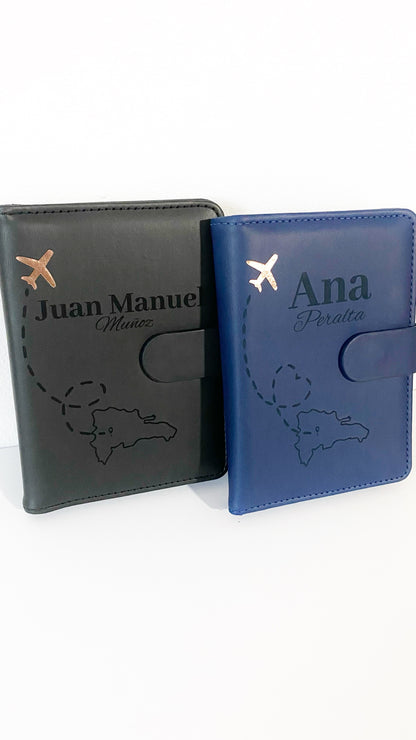 Porta pasaporte personalizado