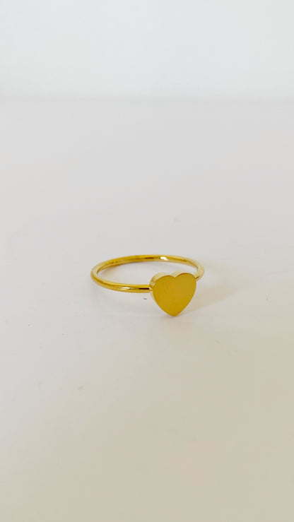 Anillo con corazon personalizado