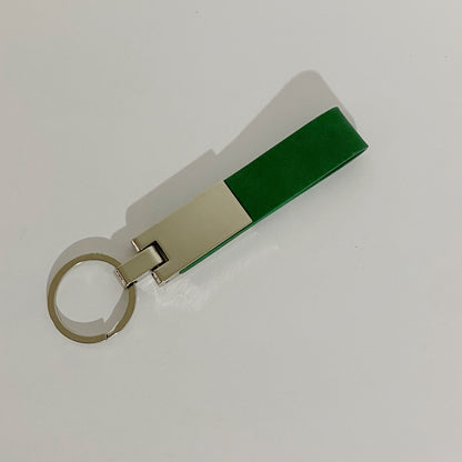 Llavero de piel y acero personalizado