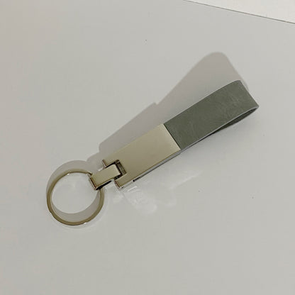 Llavero de piel y acero personalizado