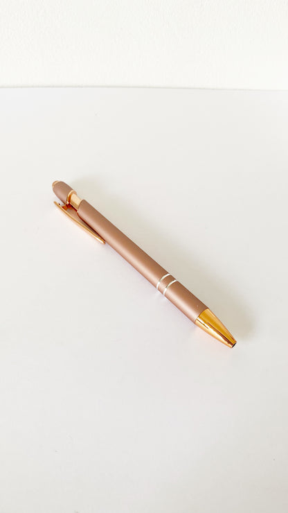 Lapicero con lápiz capacitivo de colores y rose gold
