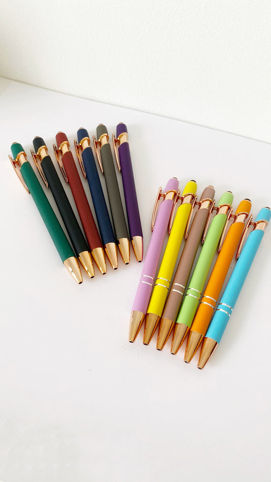 Lapicero con lápiz capacitivo de colores y rose gold