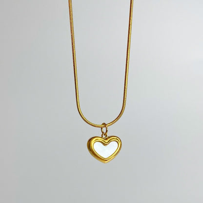 Set de corazón con nácar