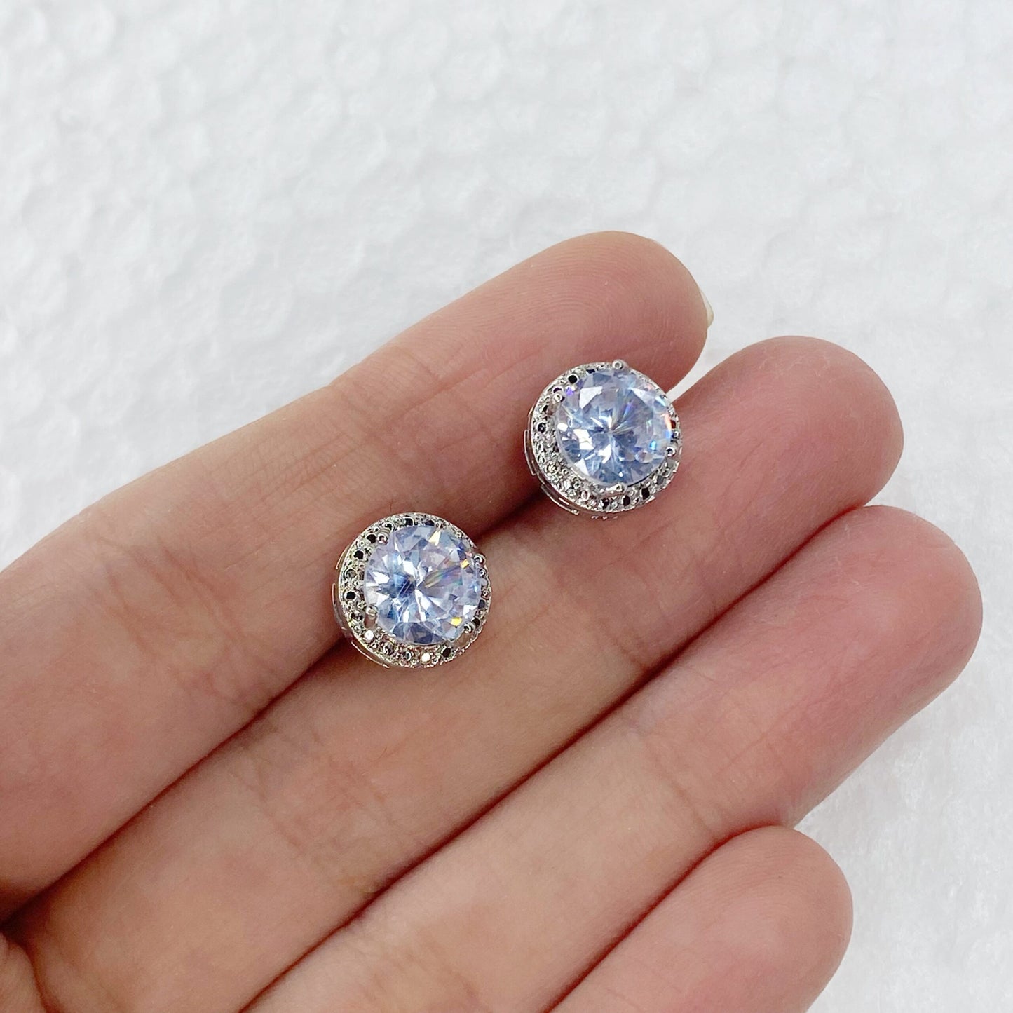 Aretes de circulo de zirconia