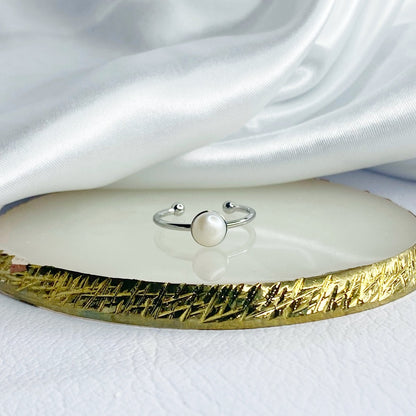 Anillo de perla de rio
