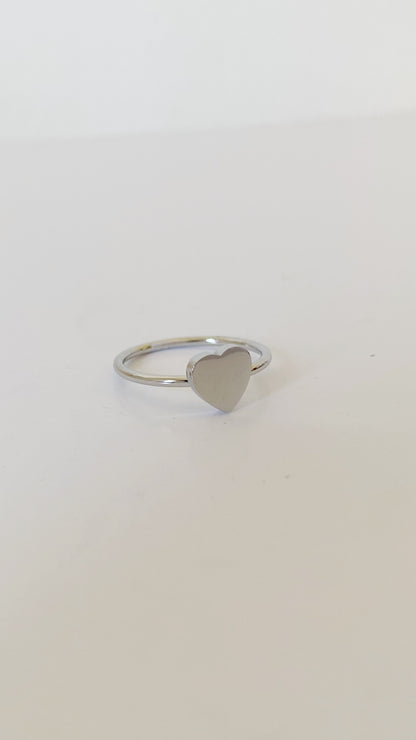 Anillo con corazon personalizado