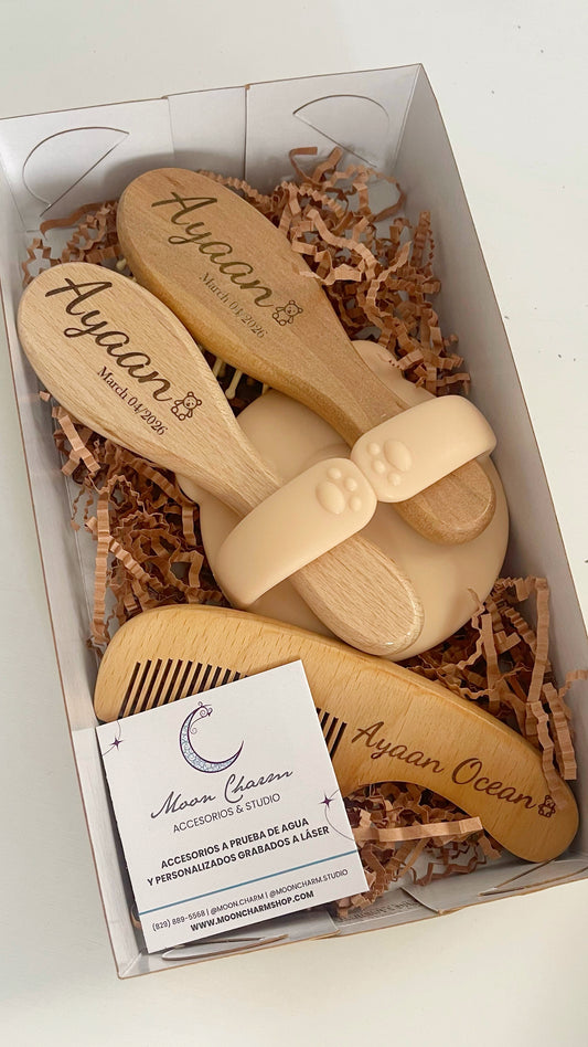 Set cepillo para bebé/niños personalizado