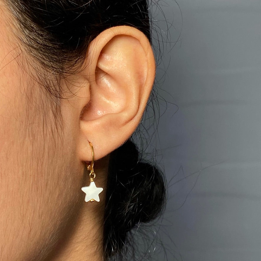 arete estrella nacar argolla