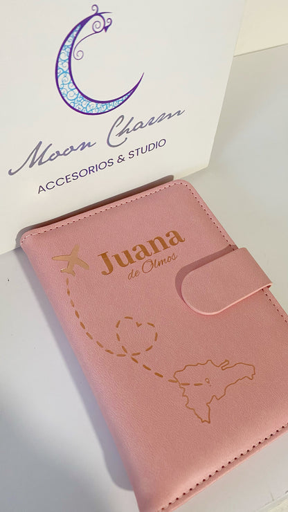 Porta pasaporte personalizado