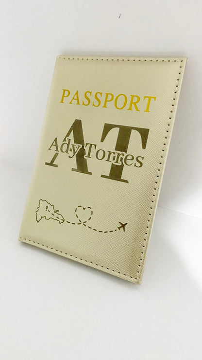 Porta pasaporte personalizado