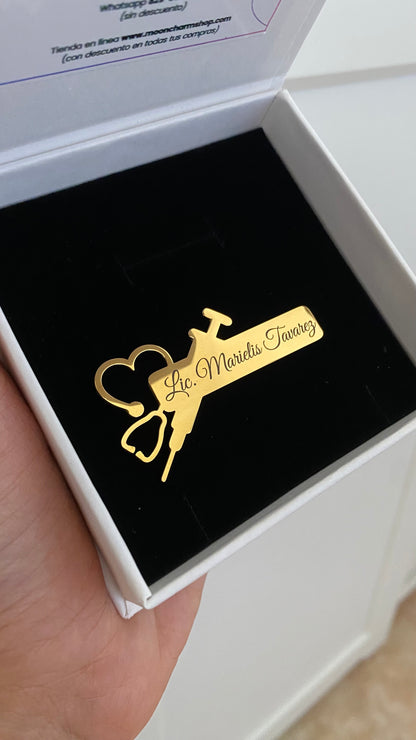 Broche enfermería personalizado