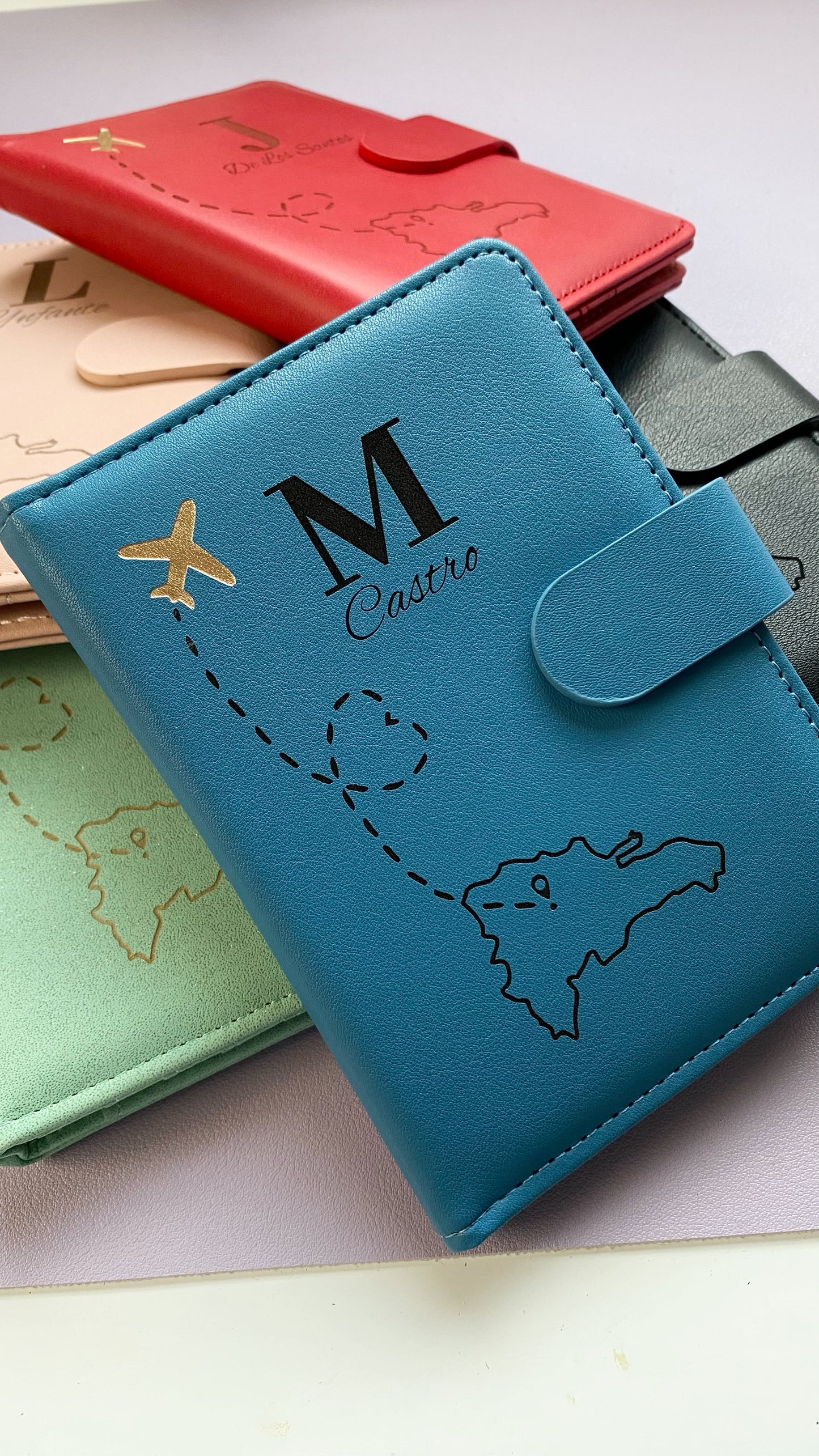 Porta pasaporte personalizado