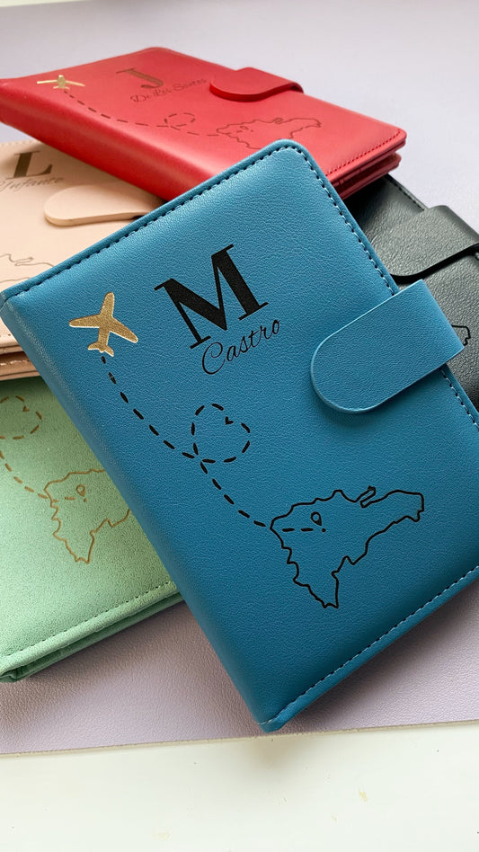 Porta pasaporte personalizado