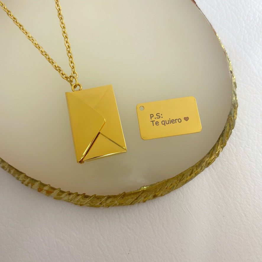 Cadena con Carta - P.S: Te quiero