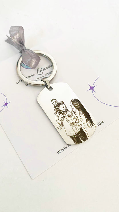 Llavero rectangular personalizado