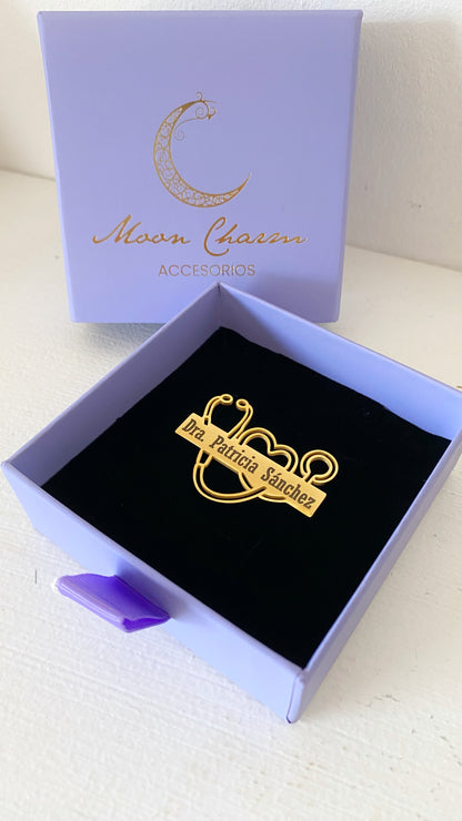 Broche médico personalizado