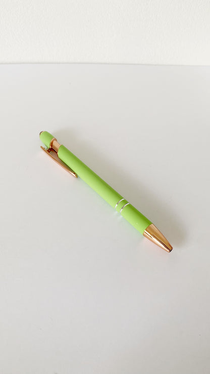 Lapicero con lápiz capacitivo de colores y rose gold