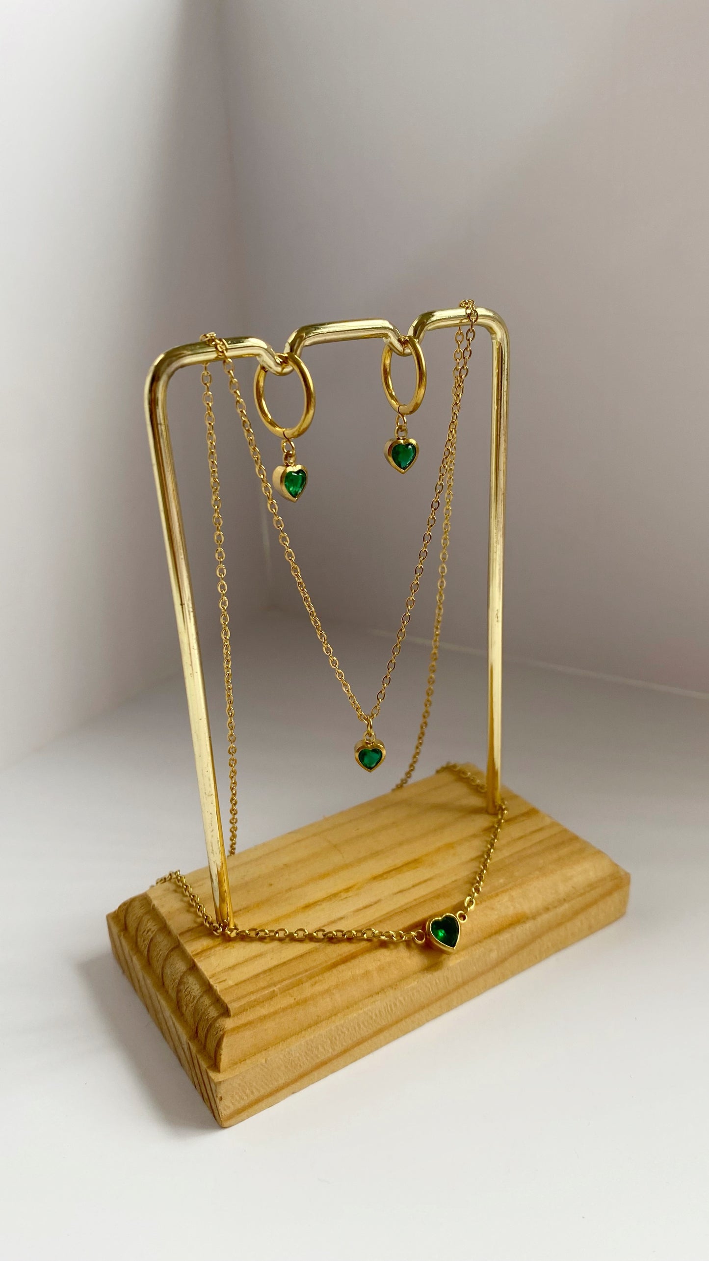 Cadena con zirconia de corazón