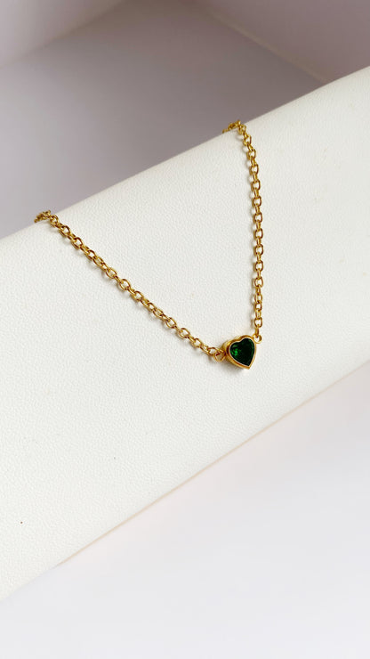 Pulsera con zirconia de corazón