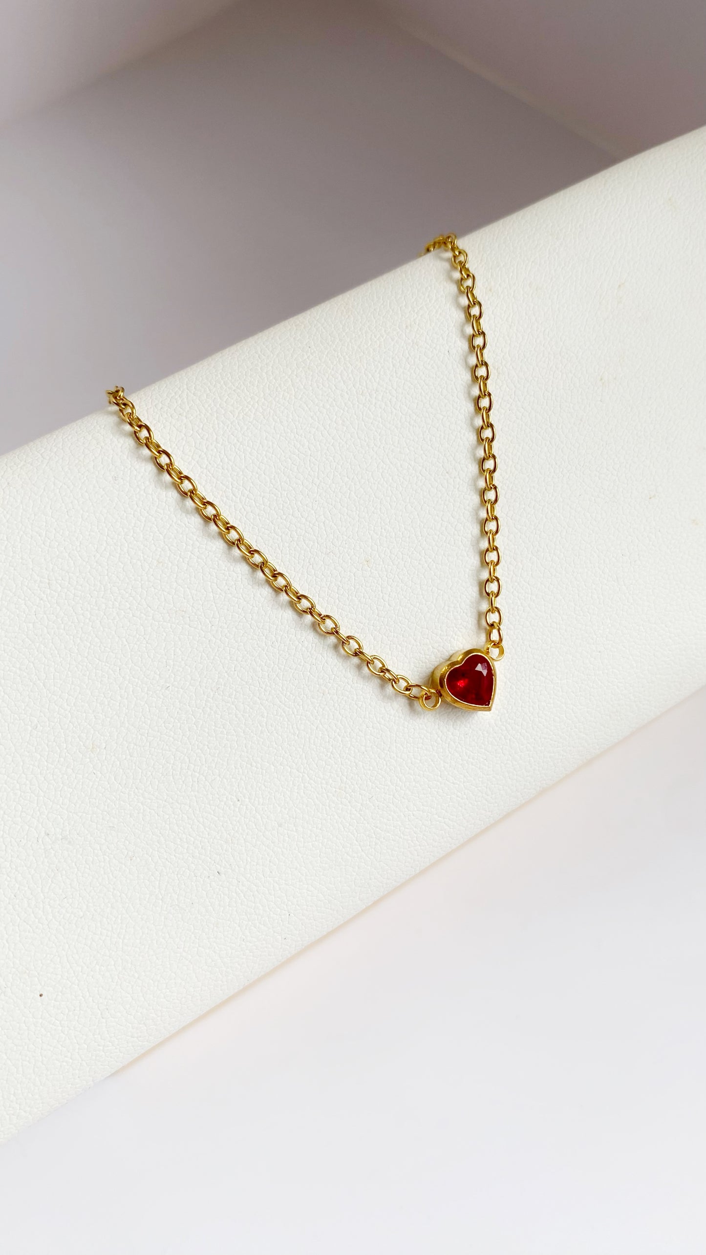 Pulsera con zirconia de corazón