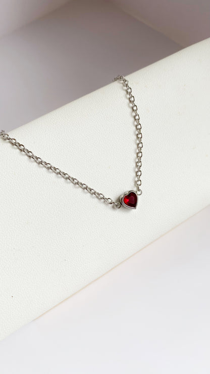 Pulsera con zirconia de corazón