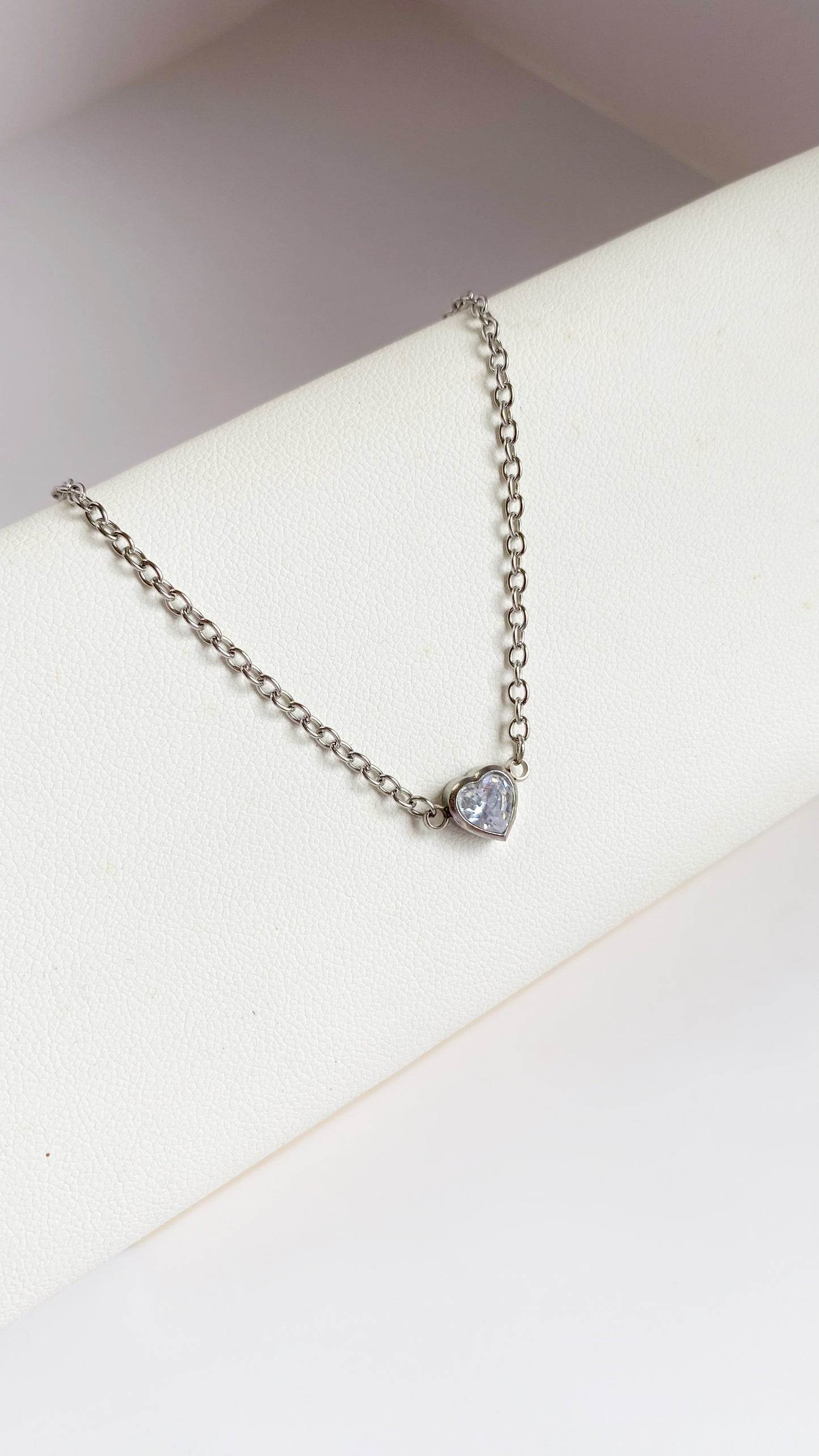 Pulsera con zirconia de corazón