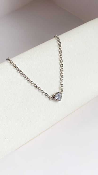 Pulsera con zirconia de corazón