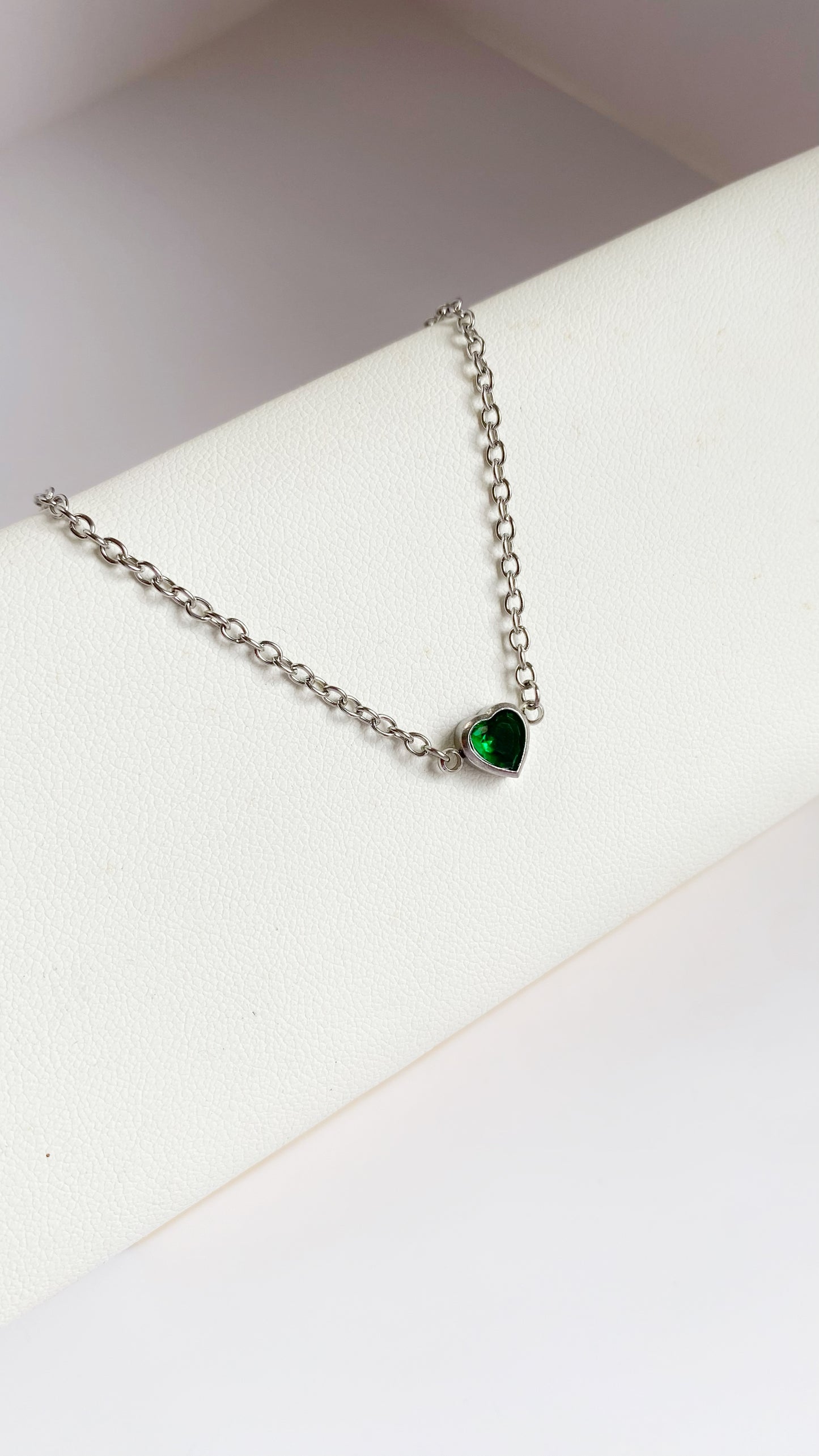 Pulsera con zirconia de corazón