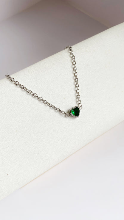 Pulsera con zirconia de corazón
