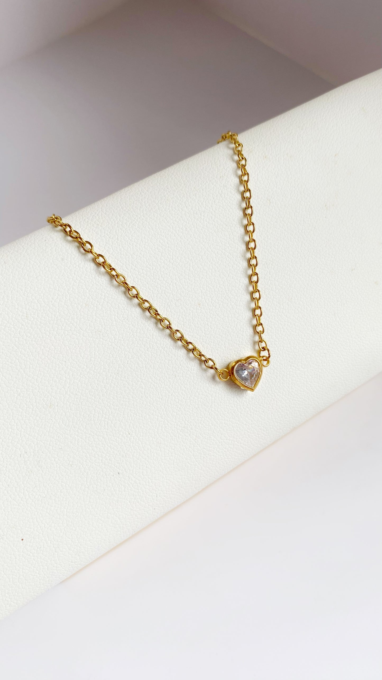 Pulsera con zirconia de corazón