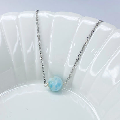 Cadena con bola de larimar
