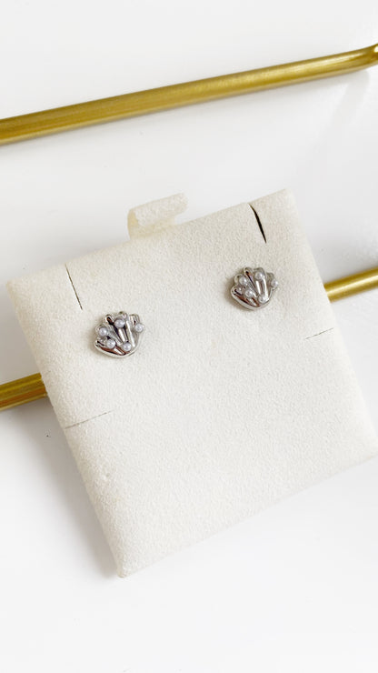 Dormilonas de concha con perlitas