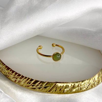 Anillo de aventurina
