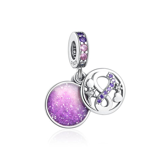 infinito y circulo morado