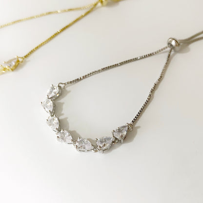 Pulsera de hojas con zirconias