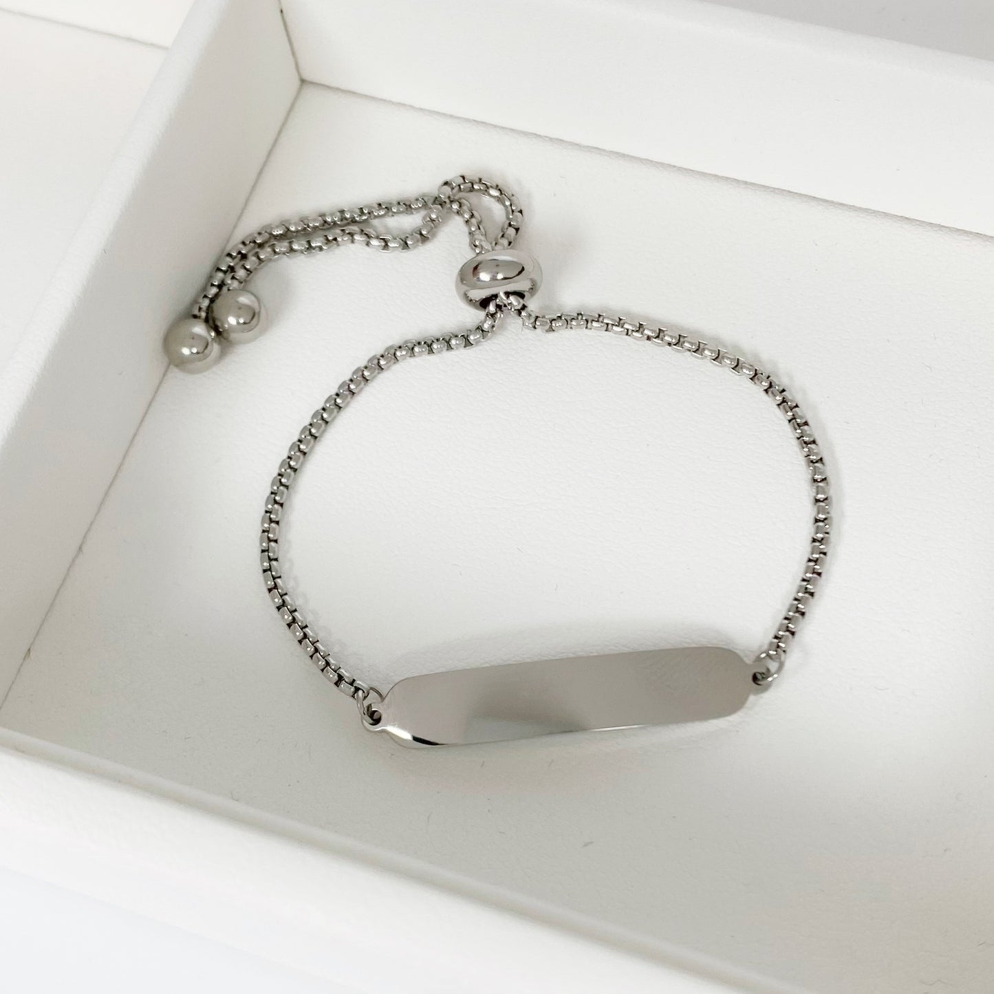 Pulsera de placa rectangular personalizada