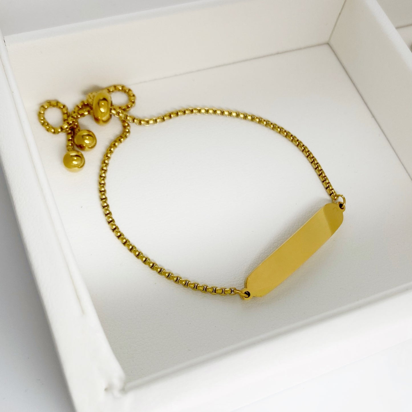 Pulsera de placa rectangular personalizada