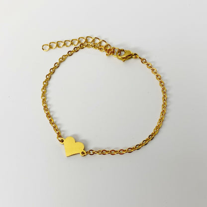Pulsera con placa de corazón personalizado